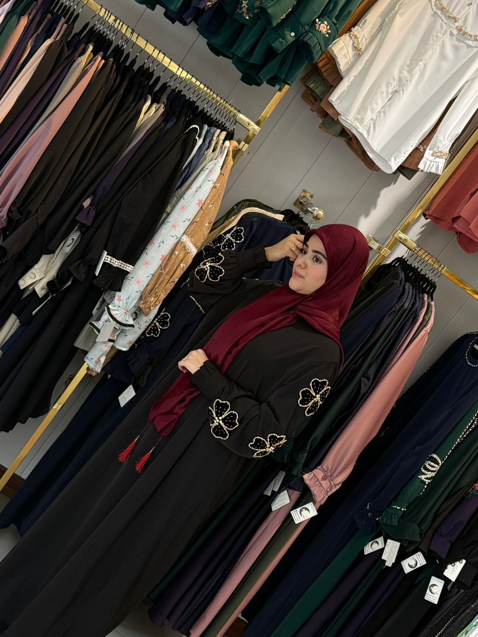مانتو عبا گل مخمل