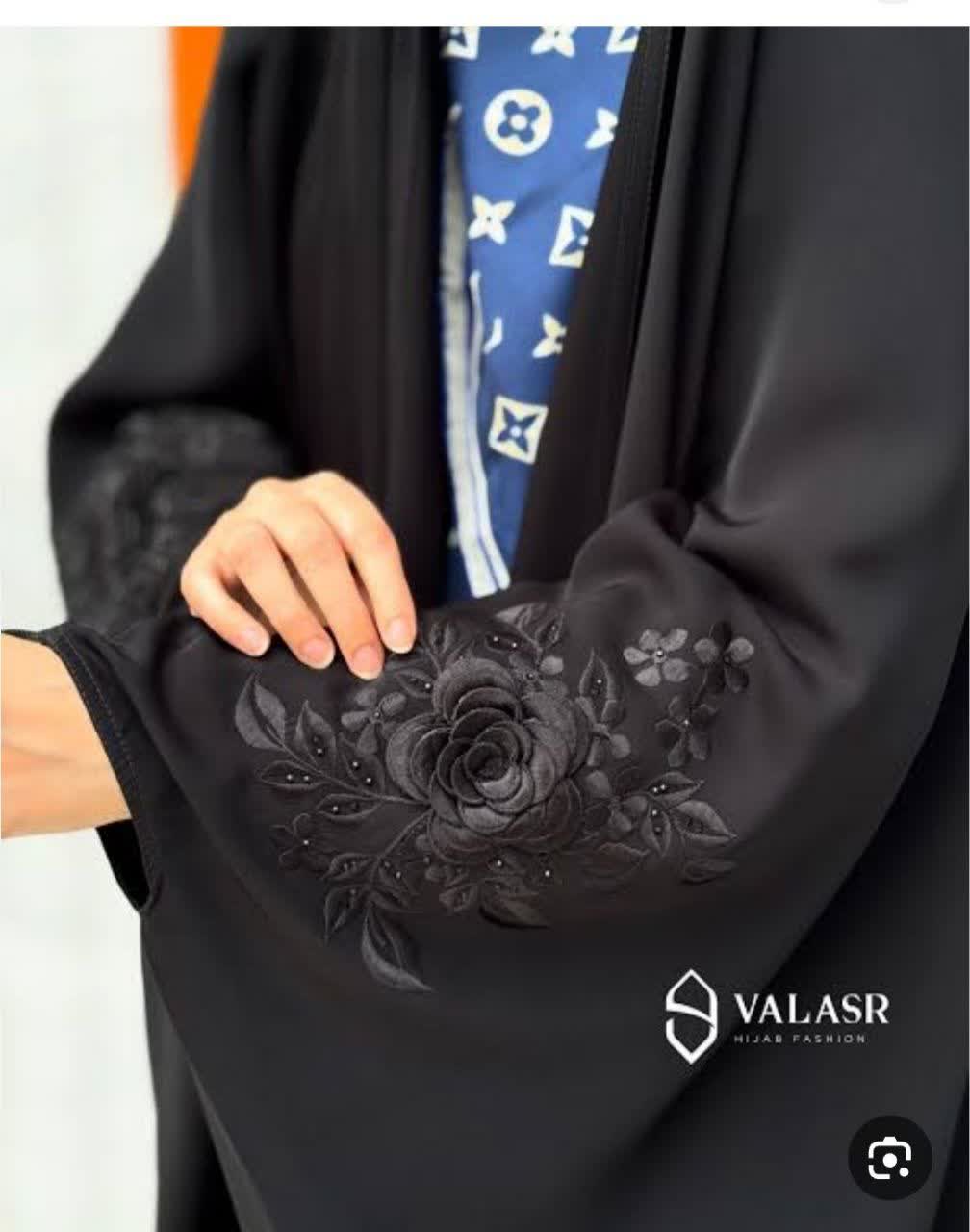 چادر مشکی کارشده گلدوزی